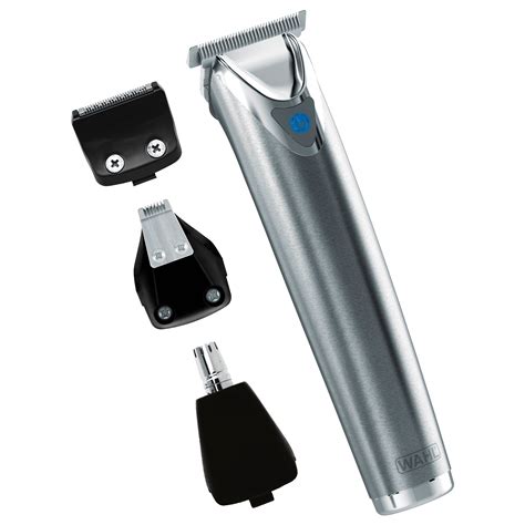 Wahl lithium ion stainless steel trimmer - Wahl USA Stainless Steel Lithium-Ion Cordless Beard Trimmer for Men - Rechargeable All in One Men's Beard Trimmer with Rotary Ear & Nose Trimmer, & Detail Trimmer - Model 9818A ... Replacement White Plastic Backing Piece Part Repair for Wahl All in One Lithium Ion Trimmer Stainless Steel Standard / T …
